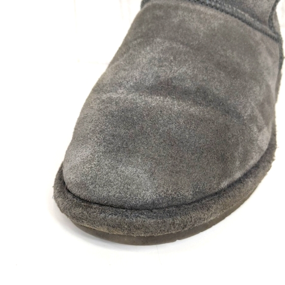 Bearpaw Winter Boots Size Youth 4 Girls Suede Wool Blend Liner Grey - Picture 10 of 11